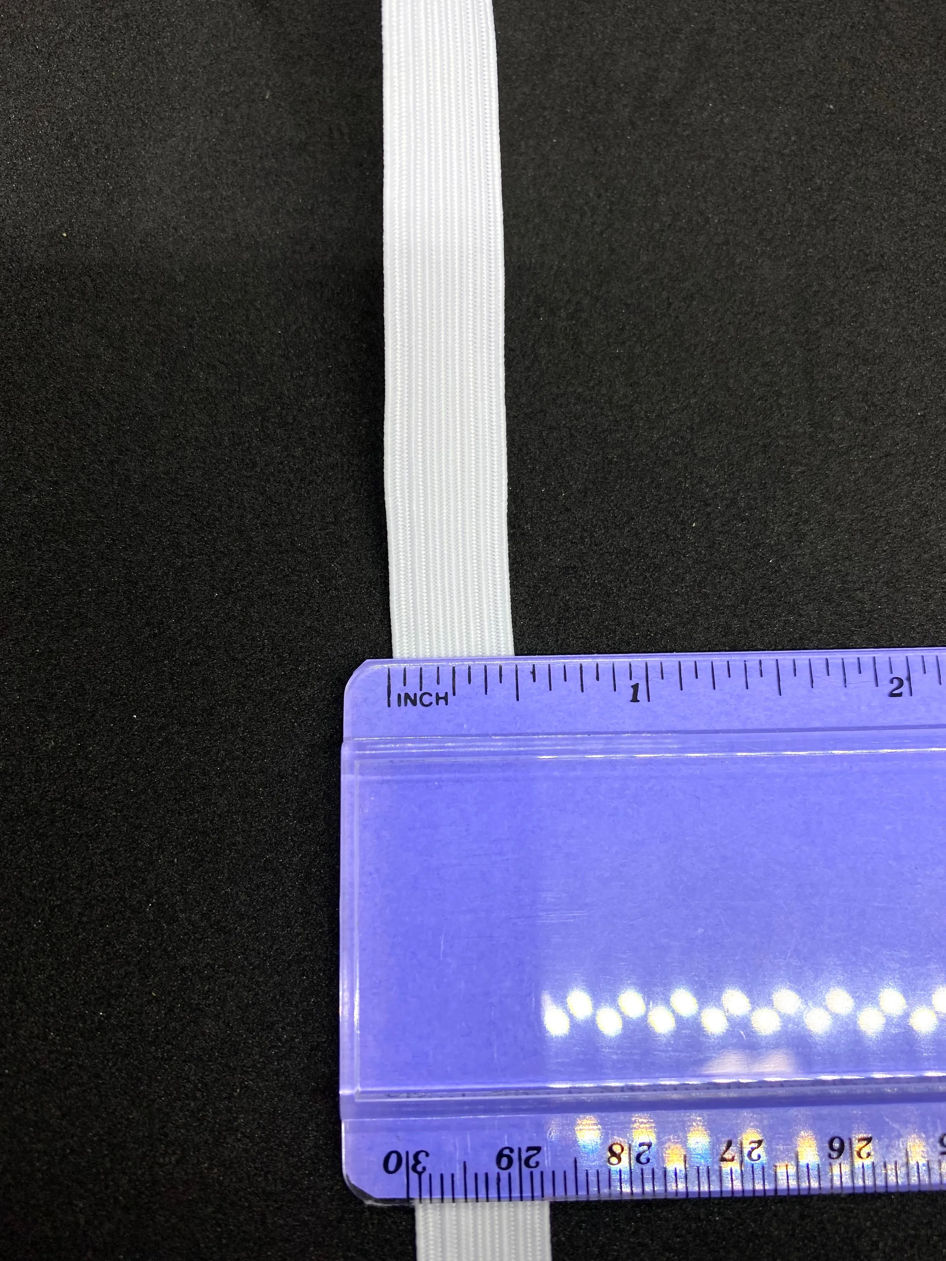 1/2" White Braided Elastic