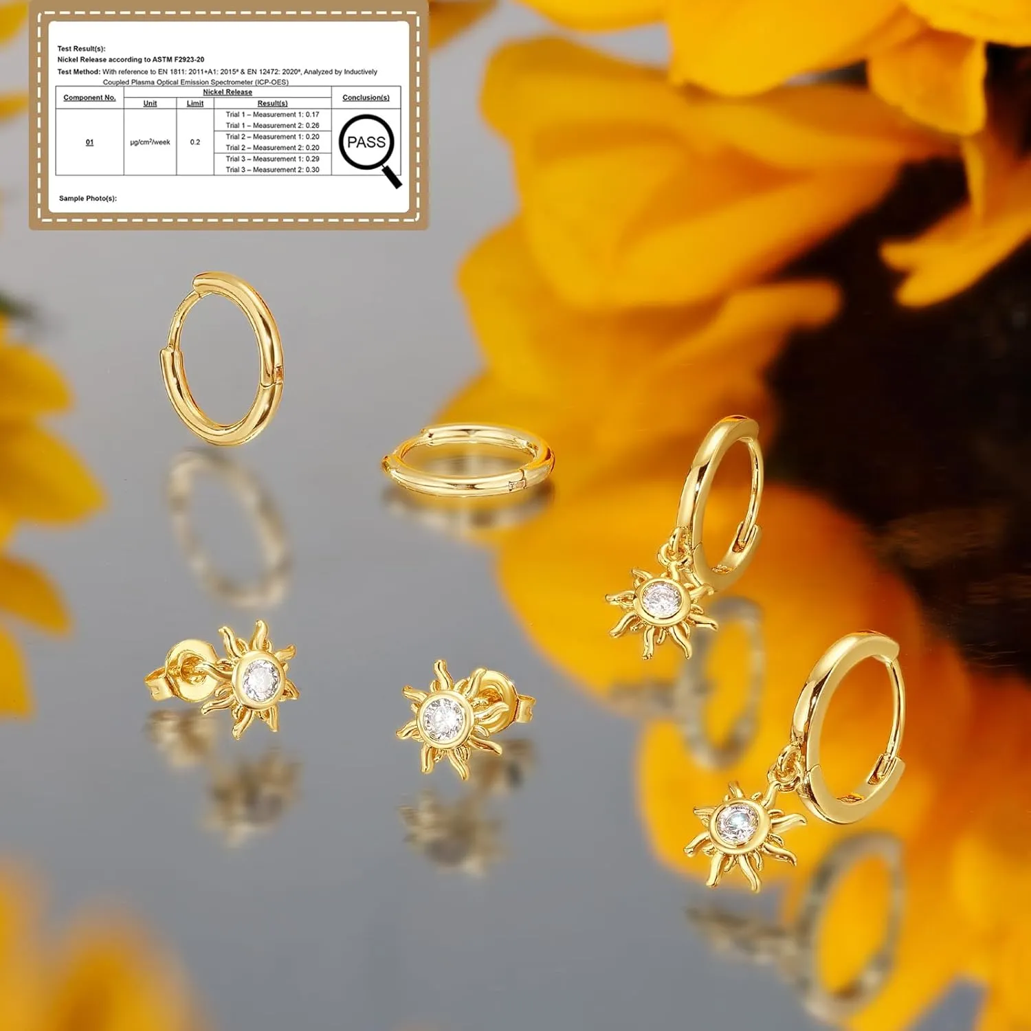 14K Gold Earring Sets for Women, Cute Earrings Dangle for Women Trendy 2024, Dainty Earring Stacks for Women, Hypoallergenic Earring Jewelry Silver & Gold