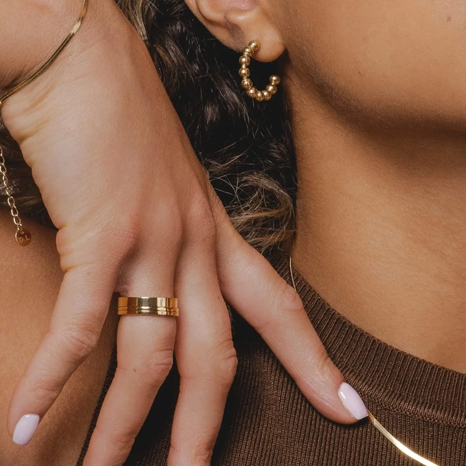 14K Gold Filled Rings Band Rings for Women Thin Gold Ring Plain Statement Band Ring Comfort Fit Size 5 to 10