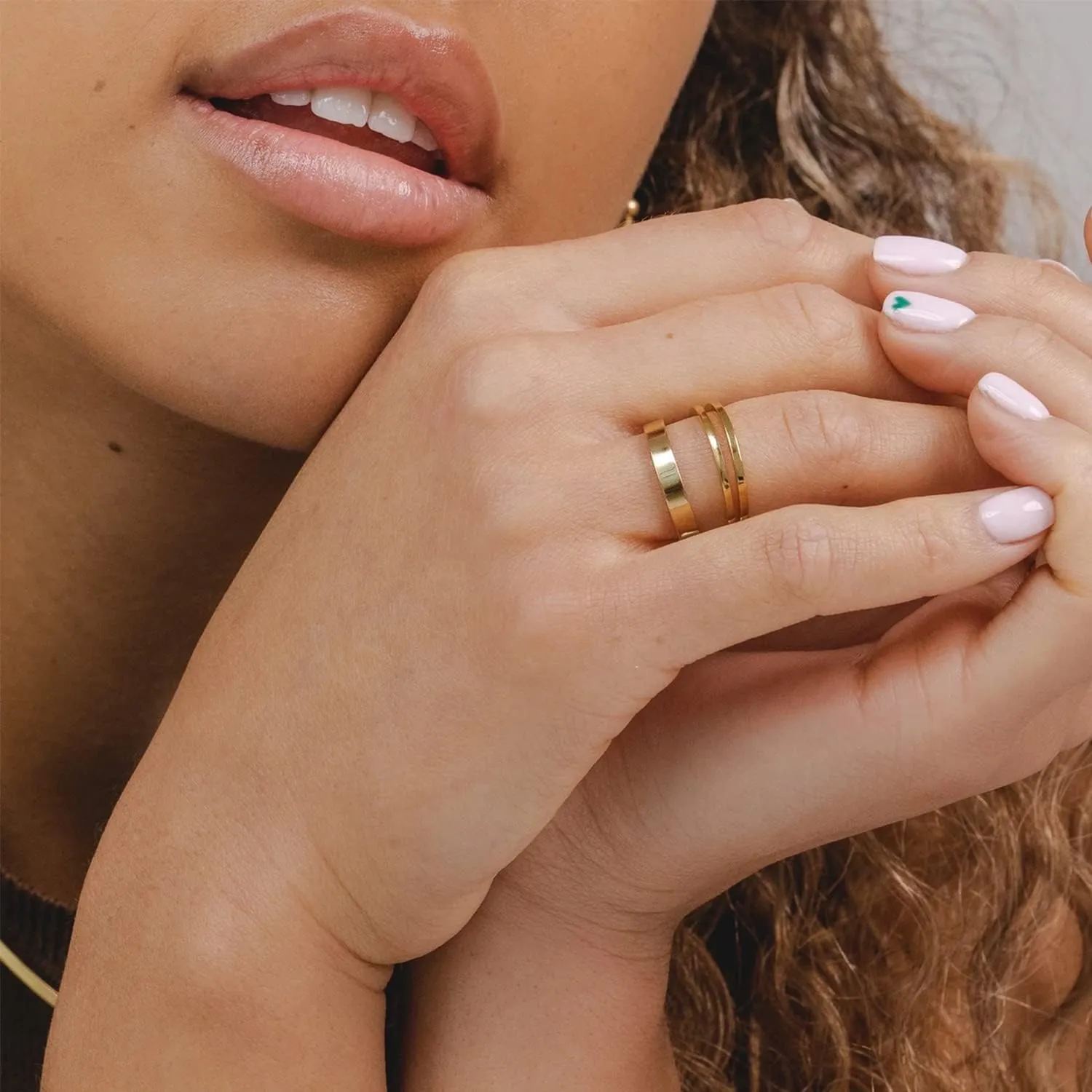 14K Gold Filled Rings Band Rings for Women Thin Gold Ring Plain Statement Band Ring Comfort Fit Size 5 to 10