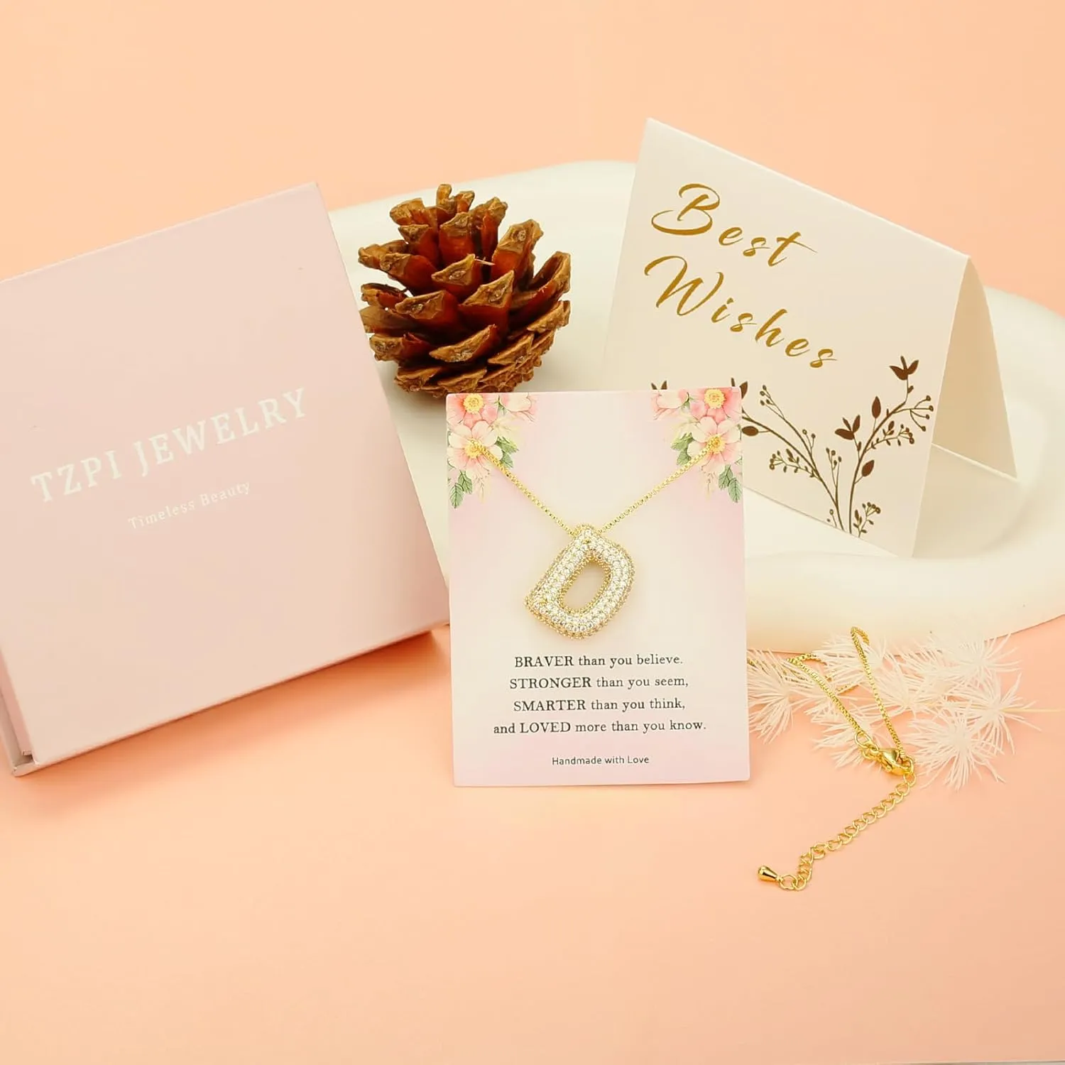 18K Bubble Letter Necklace Gold for Women, Initial Necklaces Rhinestone Chunky Bubble Letter Necklace as Birthday Gifts Charm Puff Name Pendant Alphabet Necklaces Non Tarnish Gold Plated Jewelry