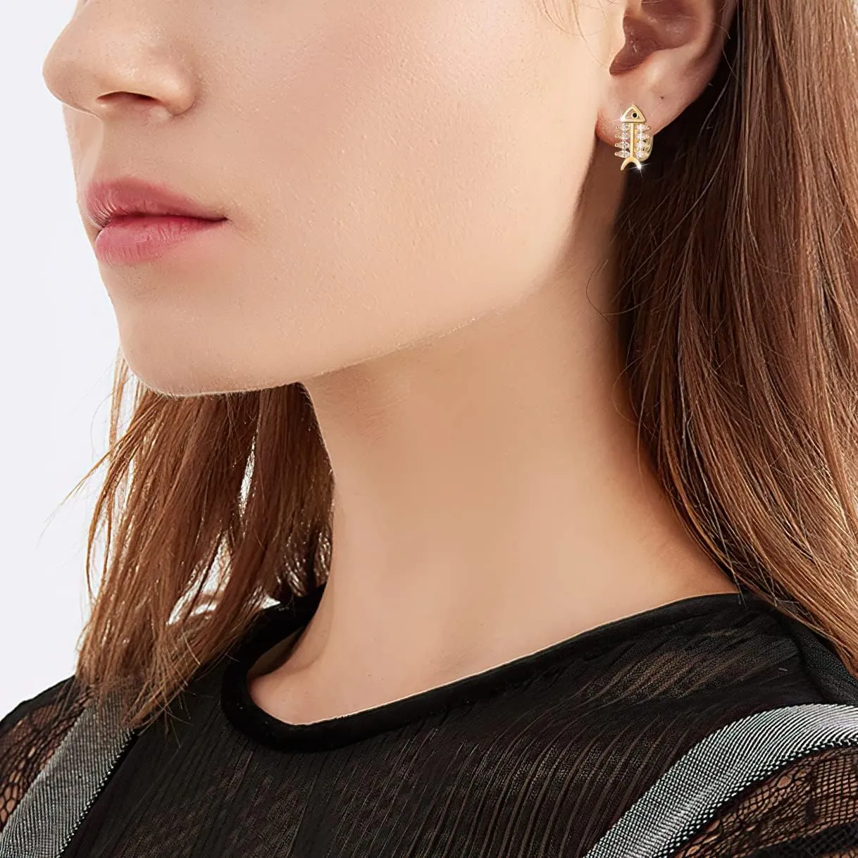 18K Gold Earrings for Women Trendy, Butterfly Earrings for Women Gold Hoop Earrings, Gold Butterfly Earrings Hypoallergenic Stud
