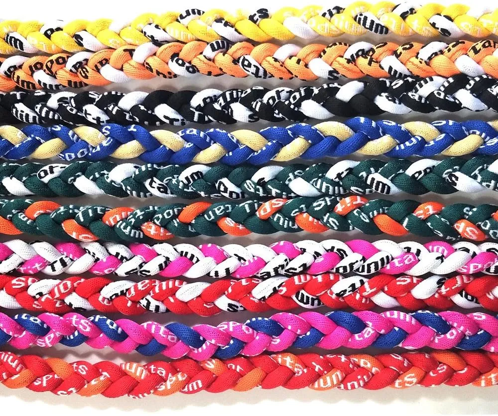 18" 3 Rope Tornado Sports Titanium Necklaces Package of 10