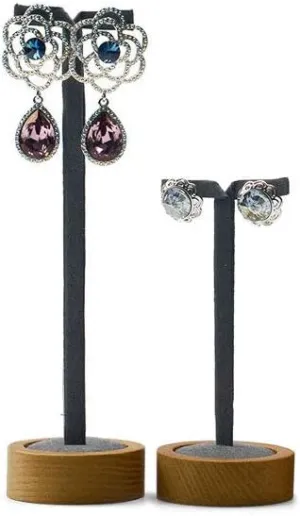 2 Pcs Earrings Display Stands Solid Wood Display Stand Earrings Jewelry Display Photograph (WSM02302)