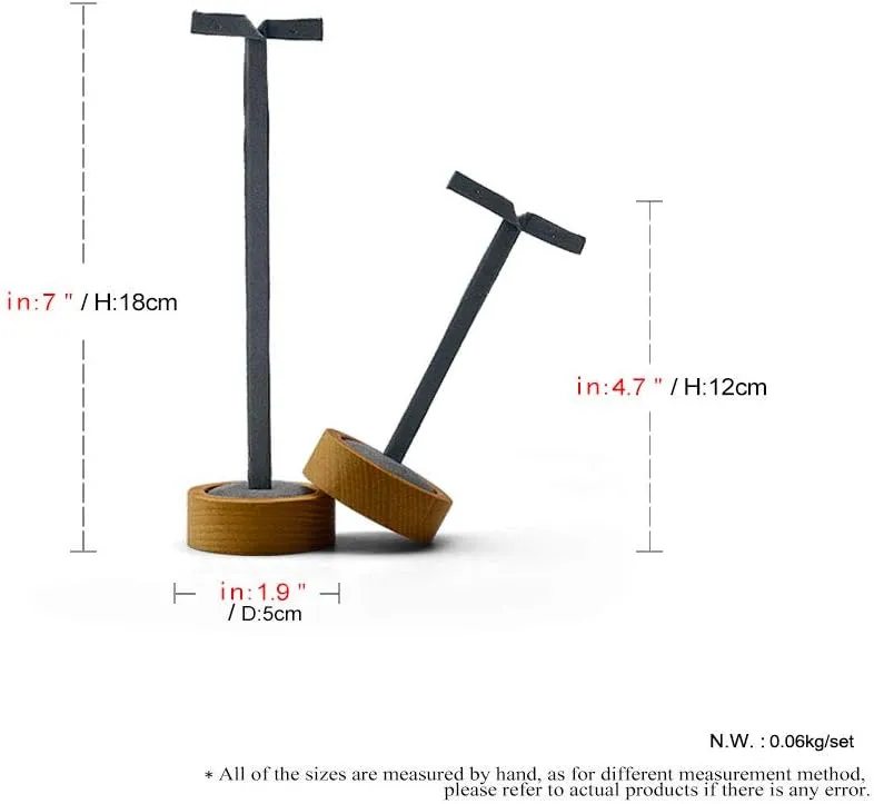 2 Pcs Earrings Display Stands Solid Wood Display Stand Earrings Jewelry Display Photograph (WSM02302)