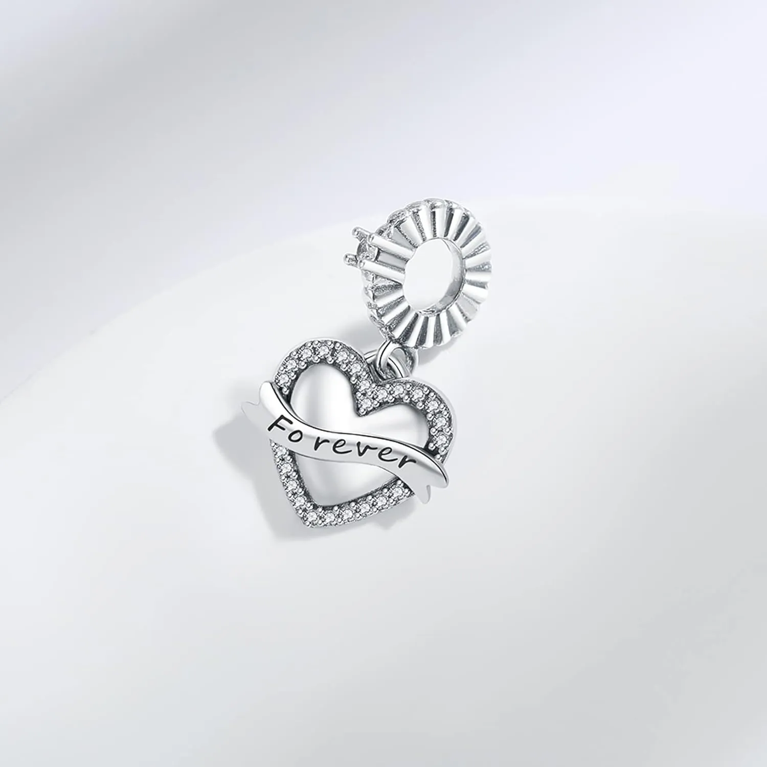 925 Sterling Silver Charms Fit Pandora Charms Bracelet I Love You to The Moon and Back Fit Wife Mom Christmas Birthday Gift