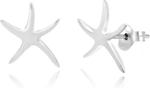 AeraVida Beautifully Simple .925 Sterling Silver Starfish Stud Earrings | Sterling Silver Stud Earring for women | Starfish Stud Earrings | Stud Earrings | Star Earrings | Summer Earrings