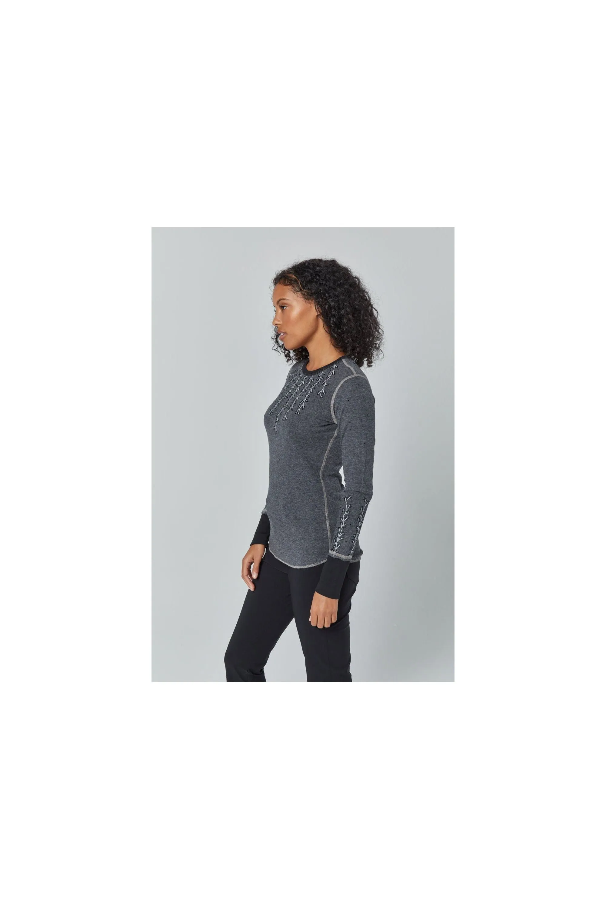 Alp N Rock Lana Crew F2WTCW04HBK | Heather Black | Clearance Final Sale