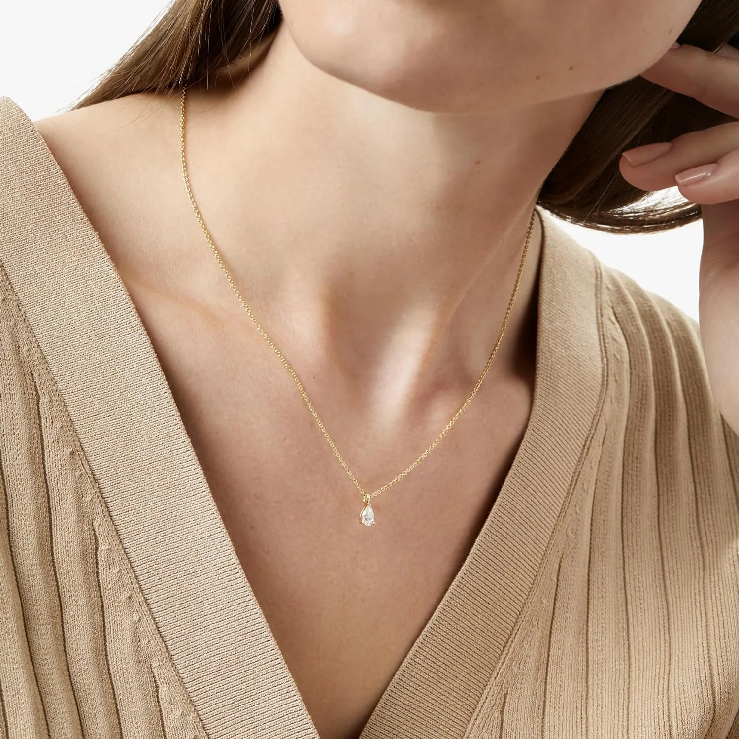 Ana Luisa Pendant Necklaces for Women - 14K Gold Plated and Silver Rhodium Plated Necklace - Pearl, Heart, Circle, Moonstone, Gemstone Charm Styles - Hypoallergenic, Dainty, Trendy Layering Necklaces