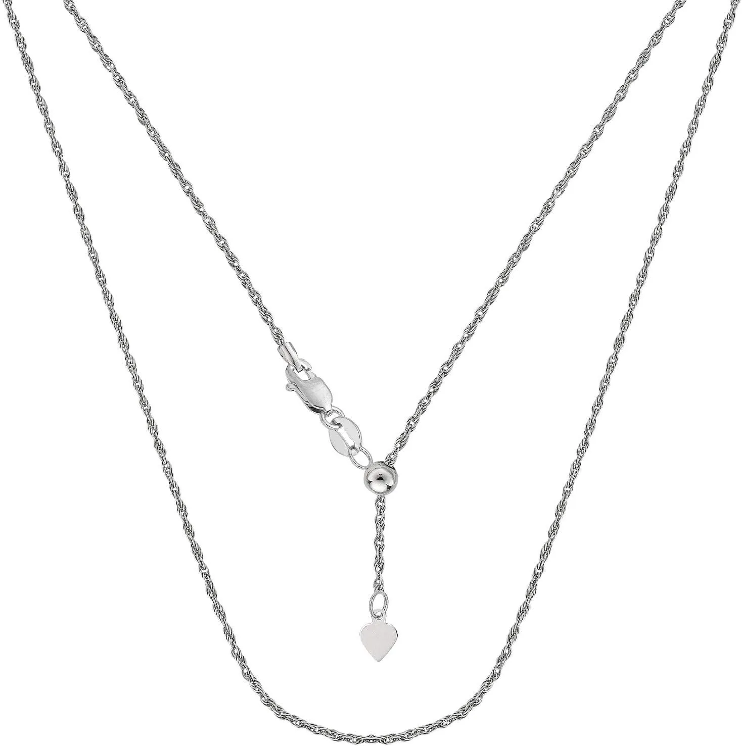 ARGENTO REALE| 925 Sterling Silver Adjustable Bolo Rope Chain Necklace| 1.5MM Sterling Silver Rope Chain Necklace |Bolo Necklace|Adjustable Necklace| Adjusts Up To 24 Inches