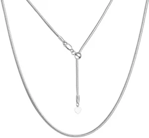 ARGENTO REALE Sterling Silver Adjustable Snake Chain Necklace | 1.5MM Bolo Necklace | Slider Necklace | Chain for Pendants
