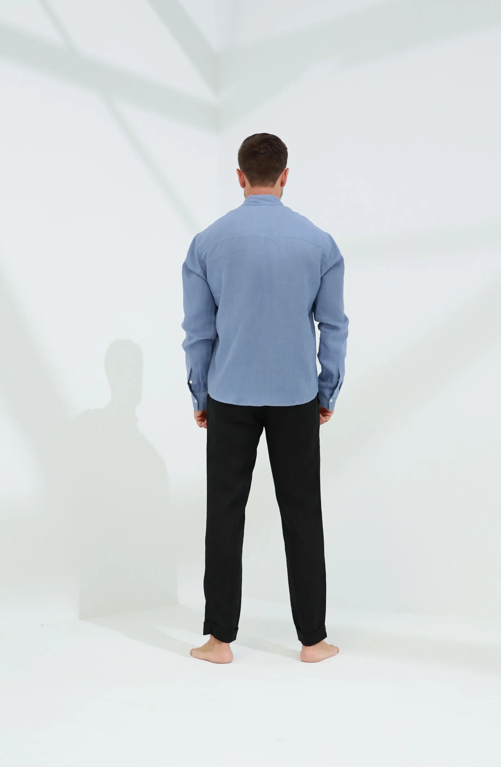 Armonia Men's Linen Shirt Blue