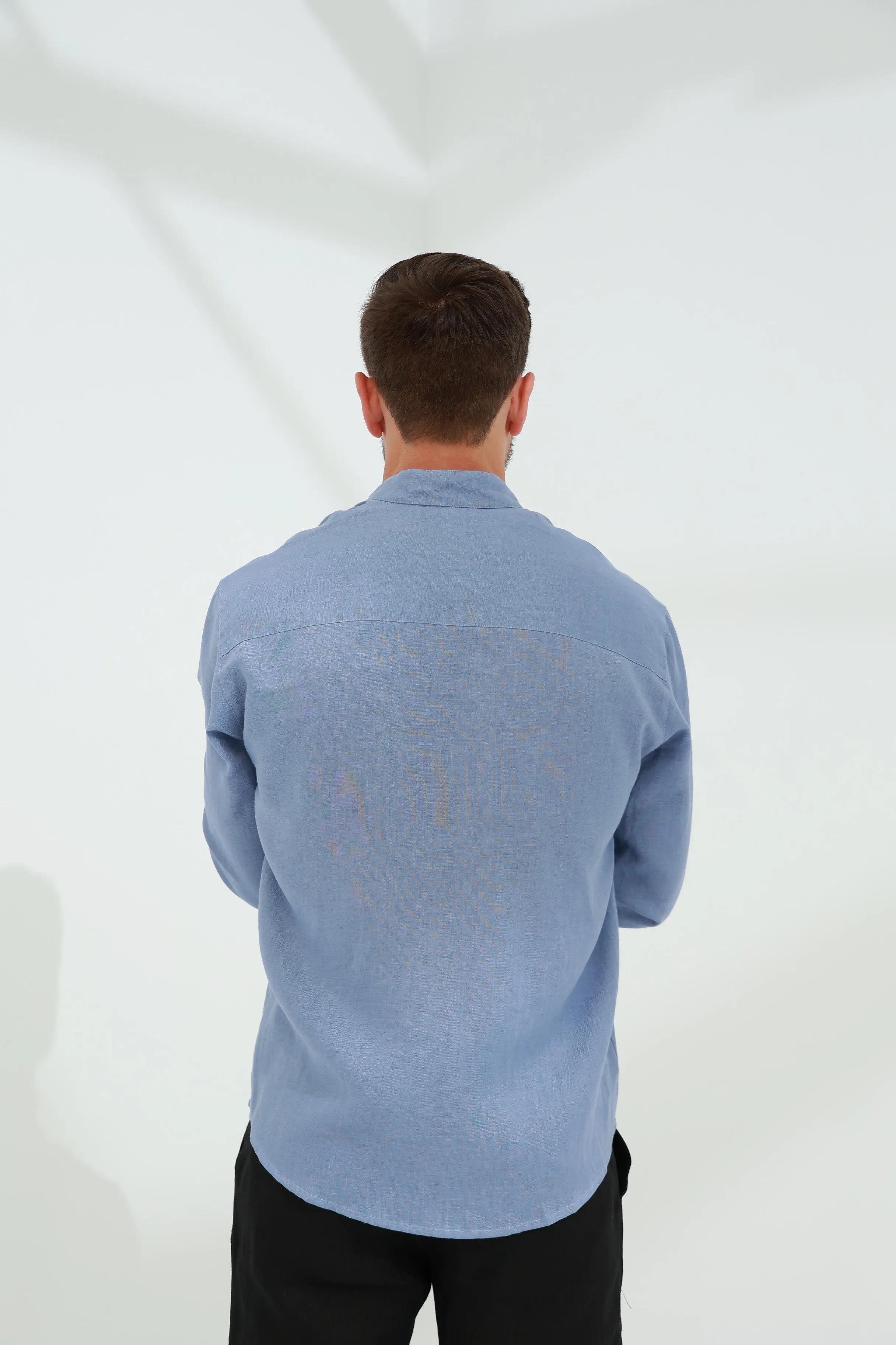 Armonia Men's Linen Shirt Blue