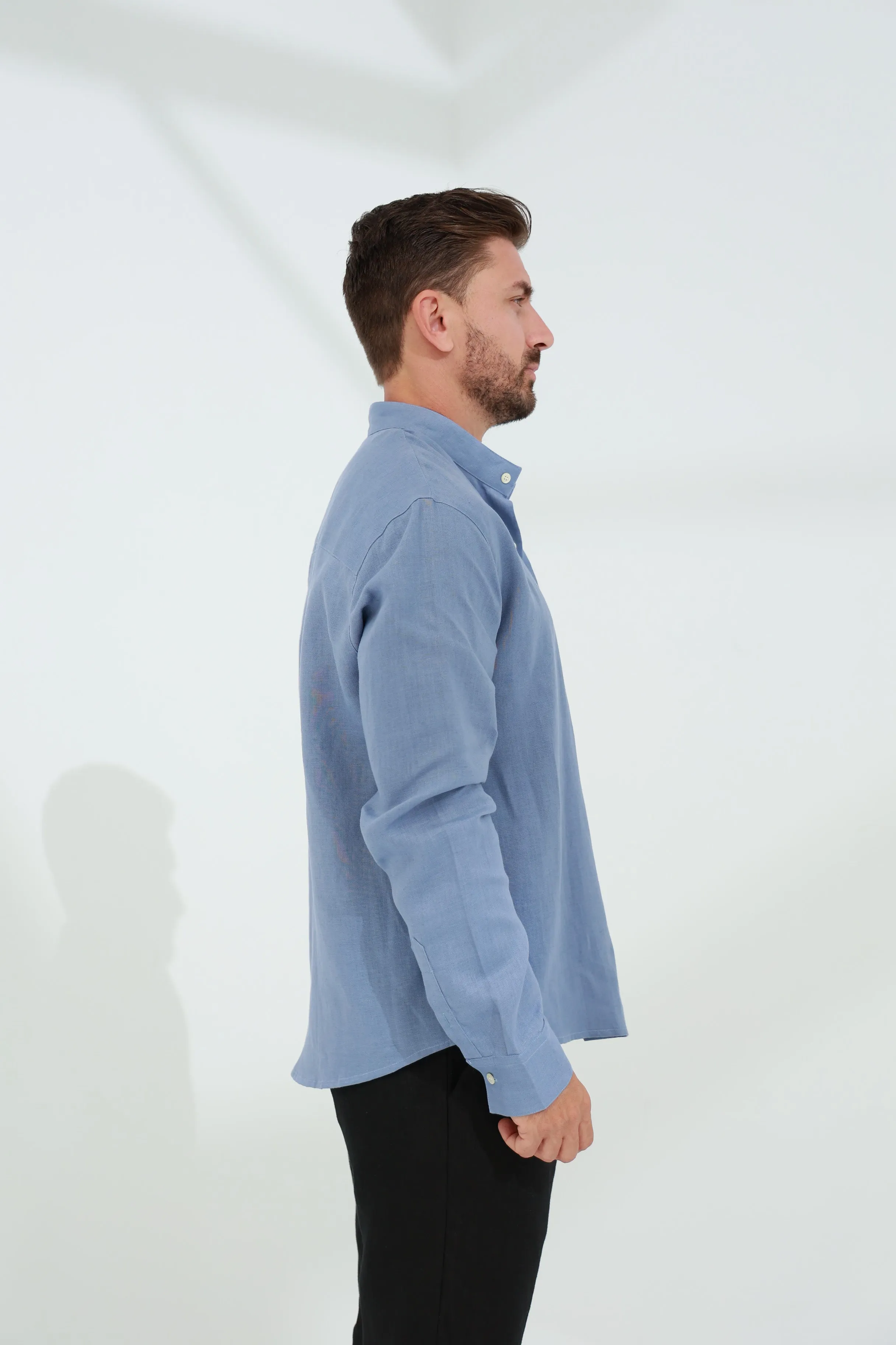 Armonia Men's Linen Shirt Blue