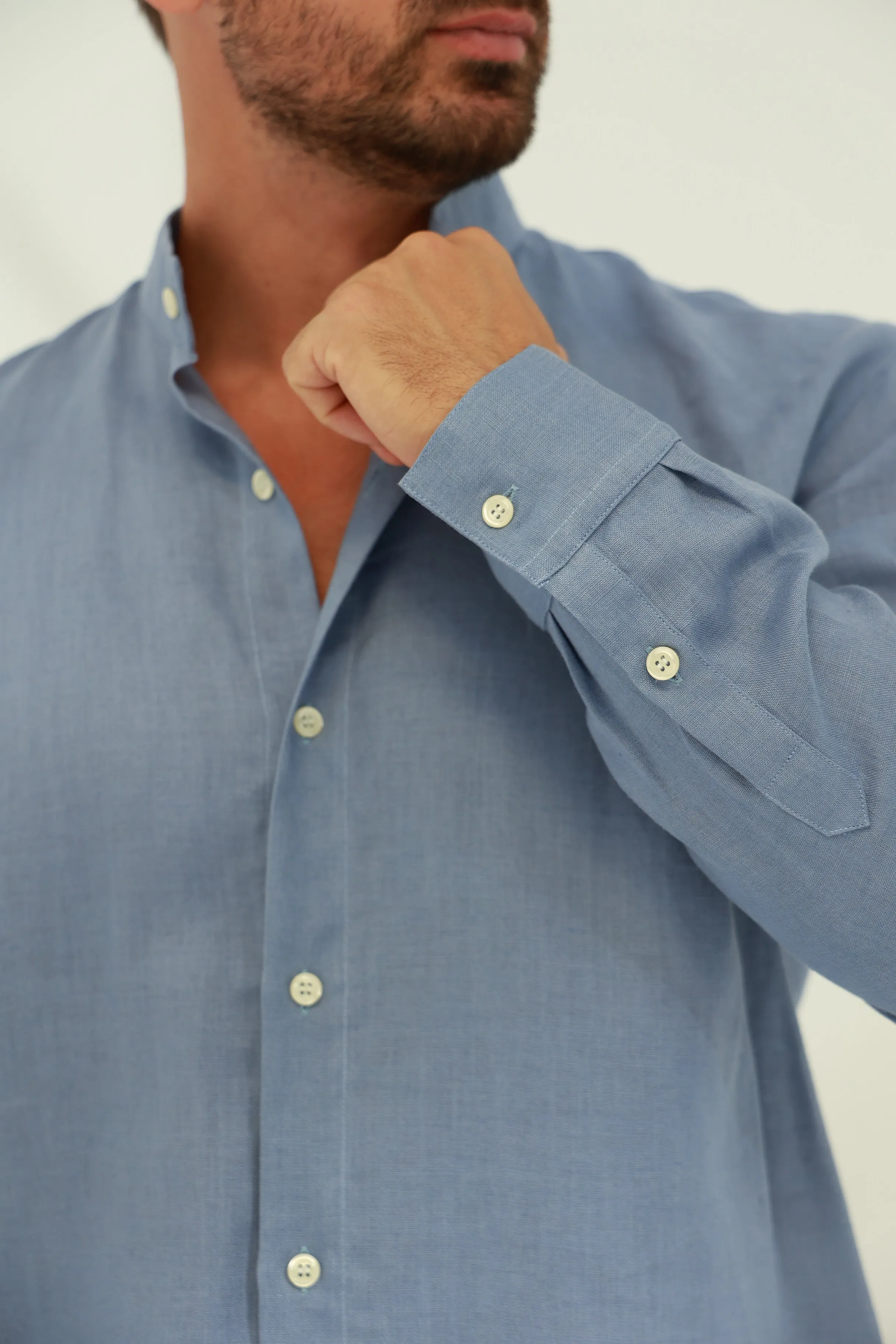 Armonia Men's Linen Shirt Blue