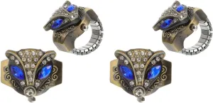 ARTIBETTER 4 Pcs Vintage Ring Watch Halloween Favors Retro Ring Watch Finger Ring Watch Men's Watches Sports Watches for Men Gothic Finger Watch Finger Watches Cool Ring Watch
