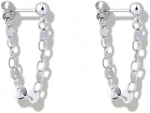 Ball Coin Chain Ear Cuff Earrings Women Minimalist Small Round Disc Earrings Statetment Wrap Earrings