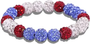 Bling Baseball Bracelet Ice Collection Bracelets for Competitive Athletes,Glitter Rhinestone Ball Bracelets for Men Inspired Sports Jewelry Accessory