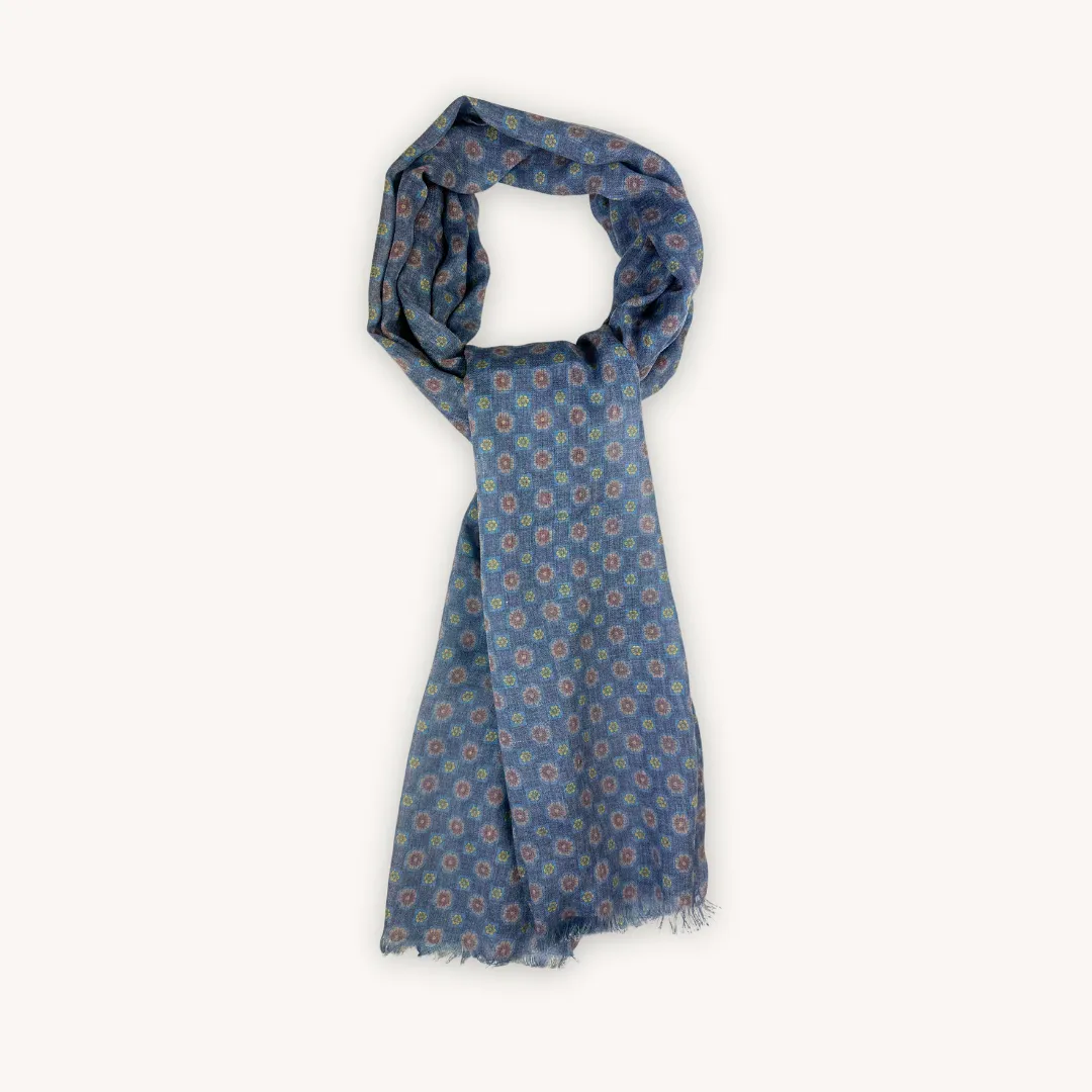 Blue Viscose Scarf