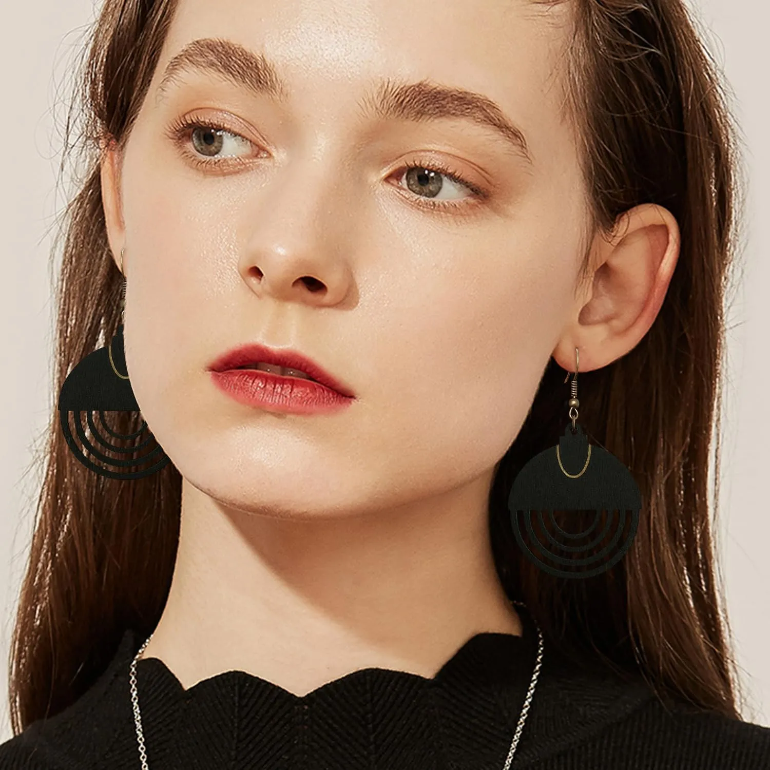 Bohemian Vintage Gold Alloy Circle Hollow Lightweight Hook Earrings Boho Retro Handmade Chandelier Disc Dangle Drop Earrings For Women Jewelry Gift