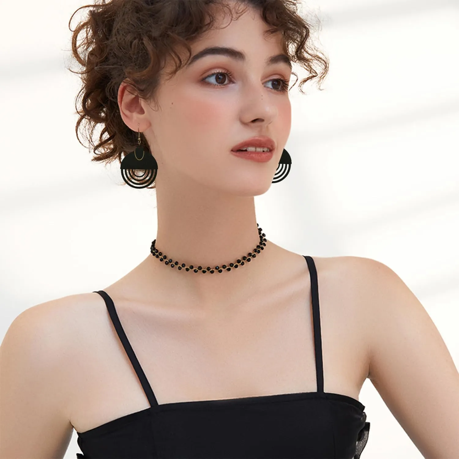 Bohemian Vintage Gold Alloy Circle Hollow Lightweight Hook Earrings Boho Retro Handmade Chandelier Disc Dangle Drop Earrings For Women Jewelry Gift