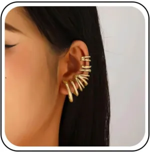 Boho Claw Ear Cuff Earrings Gold Claw Cuff Crawler Earrings Metal Claw Climber Cuff Earrings Vintage Claw Wrap Crawler Earrings Round Climber Wrap Earrings