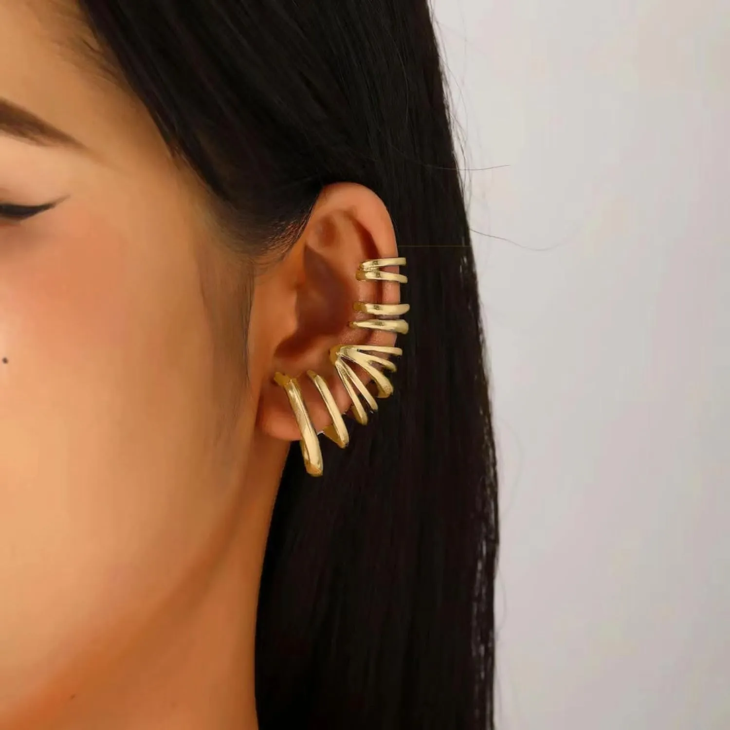 Boho Claw Ear Cuff Earrings Gold Claw Cuff Crawler Earrings Metal Claw Climber Cuff Earrings Vintage Claw Wrap Crawler Earrings Round Climber Wrap Earrings