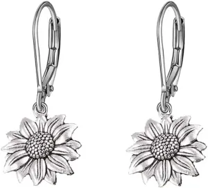 Boho Earrings Vintage Sunflower Dangle Earrings for Women Ethnic Sunflower Drop Earrings
