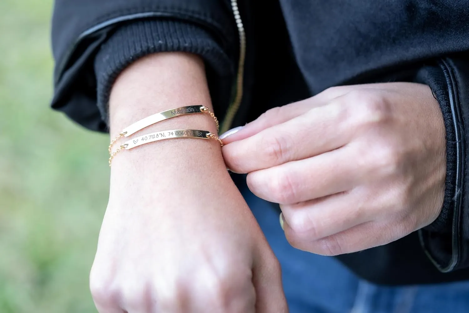 Bracelet for Women, Engraved Name Bracelet, Customized Bracelet with name, Adjustable Bracelet, Mother's Day Gift, Friendship Gift (Gold)