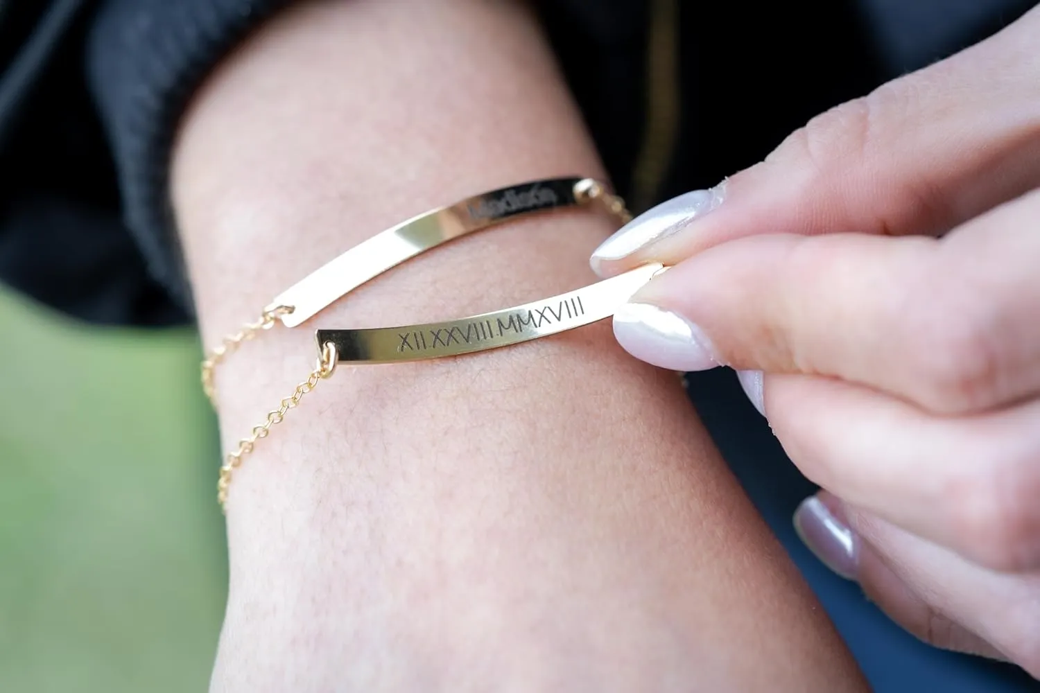 Bracelet for Women, Engraved Name Bracelet, Customized Bracelet with name, Adjustable Bracelet, Mother's Day Gift, Friendship Gift (Gold)
