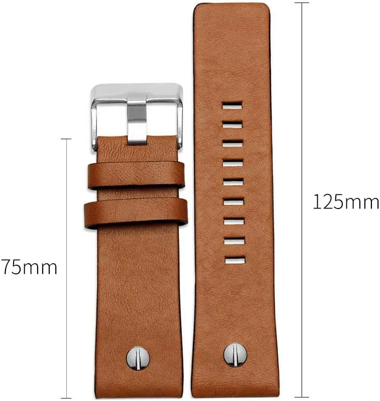 Calfskin Leather Watch Band Suitable for Men's Diesel Watches