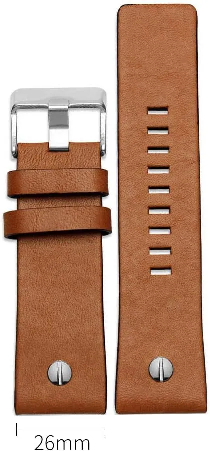 Calfskin Leather Watch Band Suitable for Men's Diesel Watches