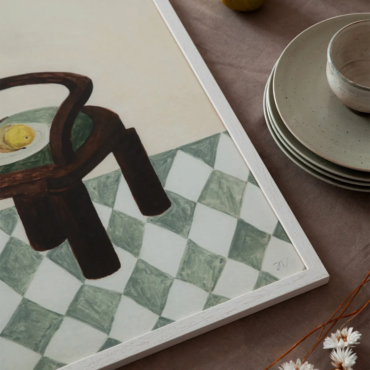 Chair With Fruit Print