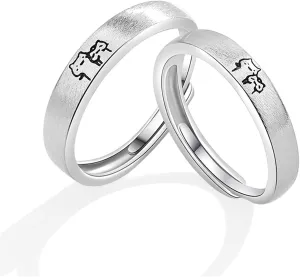 choice of all Couple Rings for Him and Her Sets Cat Rings for Women Adjustable Promise Ring Matching Couple Rings Valentine's Day Gifts for Men Women