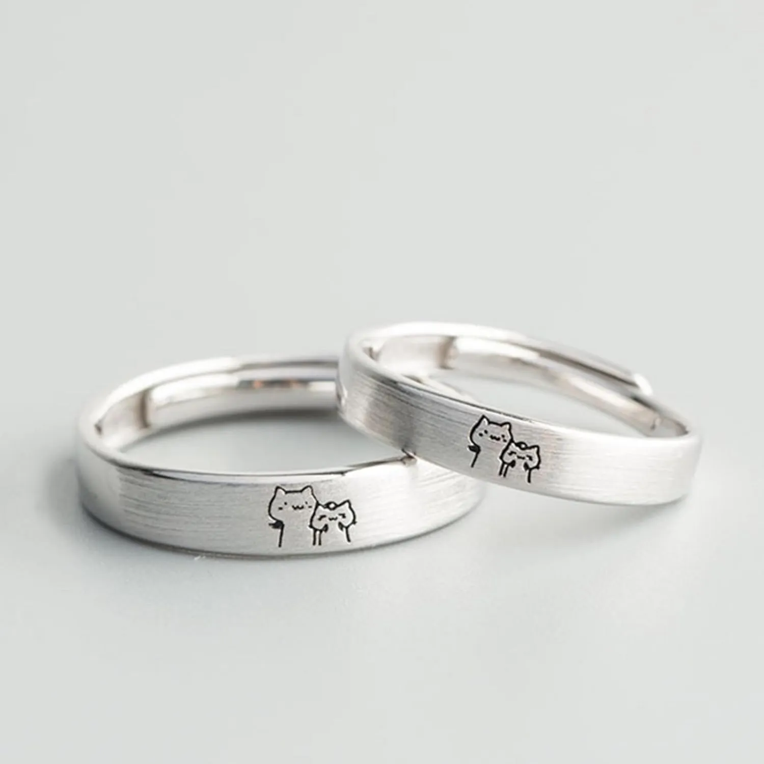 choice of all Couple Rings for Him and Her Sets Cat Rings for Women Adjustable Promise Ring Matching Couple Rings Valentine's Day Gifts for Men Women