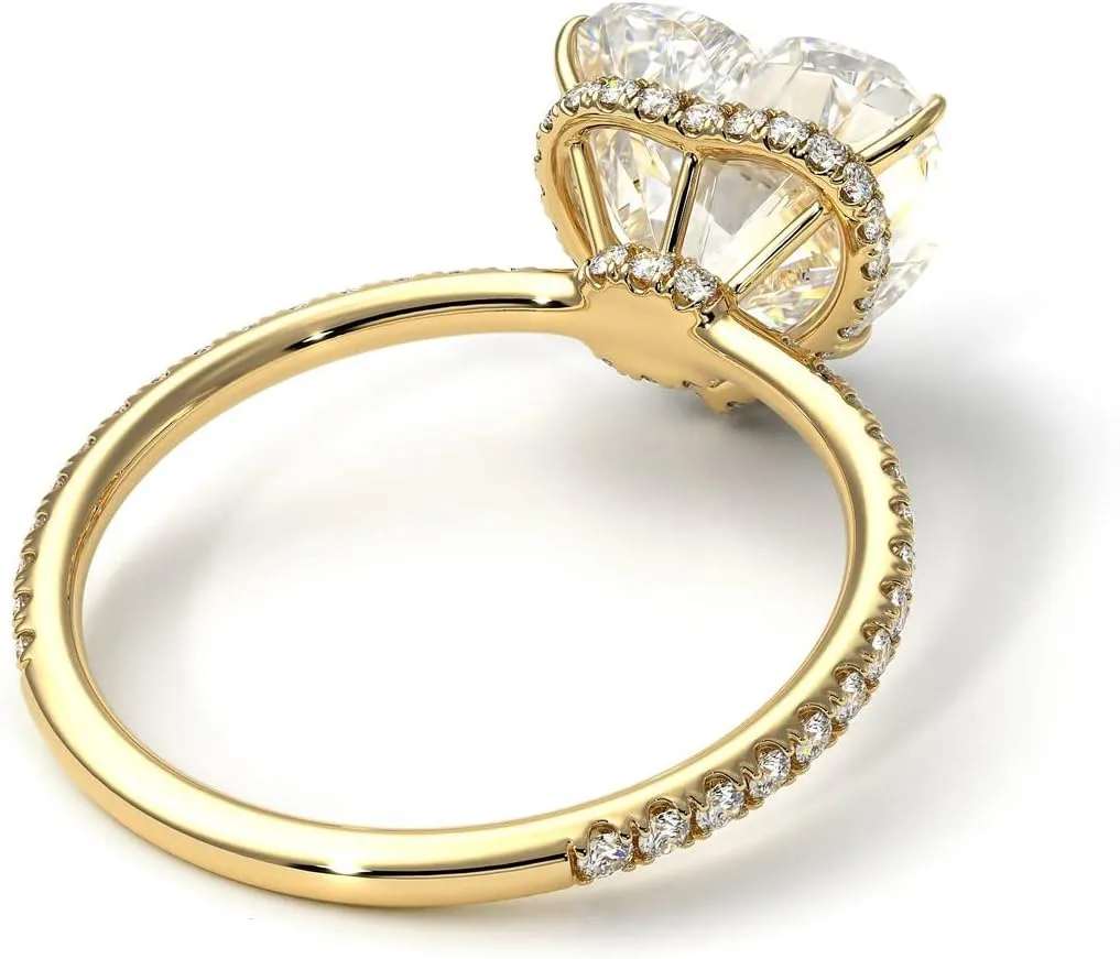 Choose Your Gemstone 18k Gold Plated Ring Heart Shaped Everyday Casual Wear, Party Wear Ring Modern Design Engagement Gift for Women, Girls and Ladies Size : 4,5,6,7,8,9,10,11,12,13