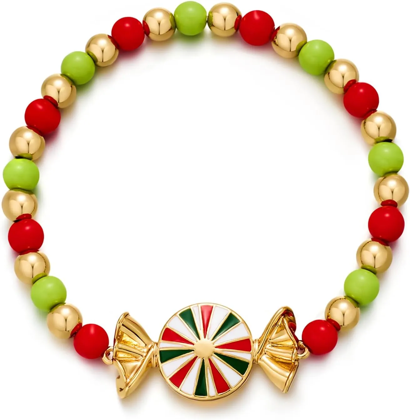 Christmas Bracelet for Women Colorful Christmas Light Bulb Bracelets Cute Christmas Bow Candy Bracelet Xmas Ornament Holiday Bracelet