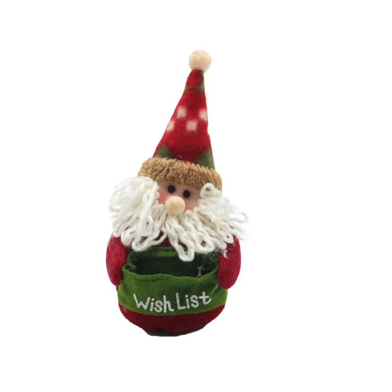 Christmas Snowman and Santa Claus Cartoon Dolls