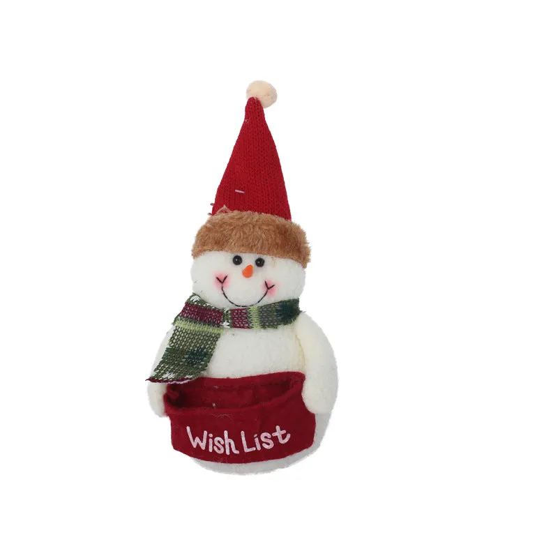 Christmas Snowman and Santa Claus Cartoon Dolls