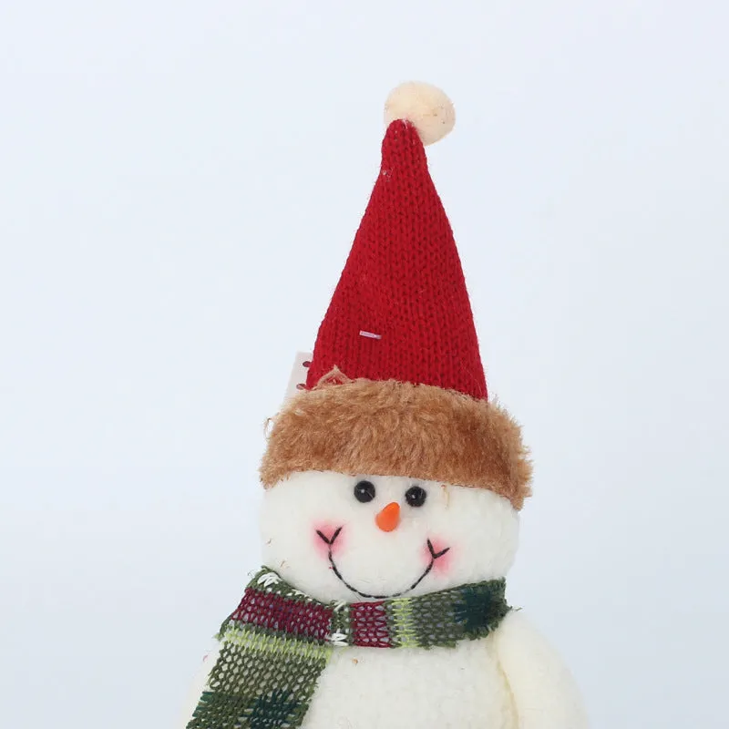 Christmas Snowman and Santa Claus Cartoon Dolls