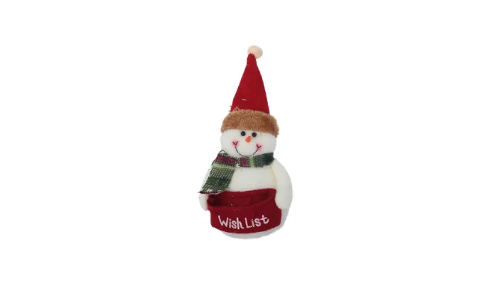 Christmas Snowman and Santa Claus Cartoon Dolls