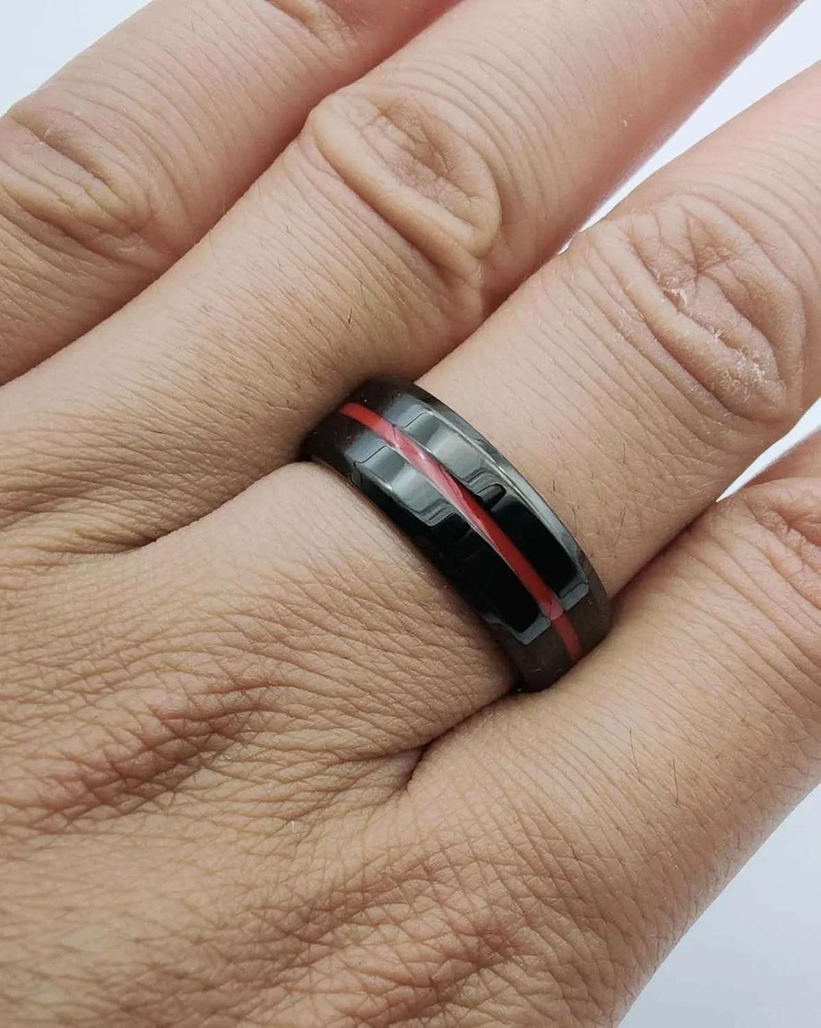 Couple Rings His Her Wedding Ring Sets Matching Rings Purple CZ Black Rings Titanium Men Ring
