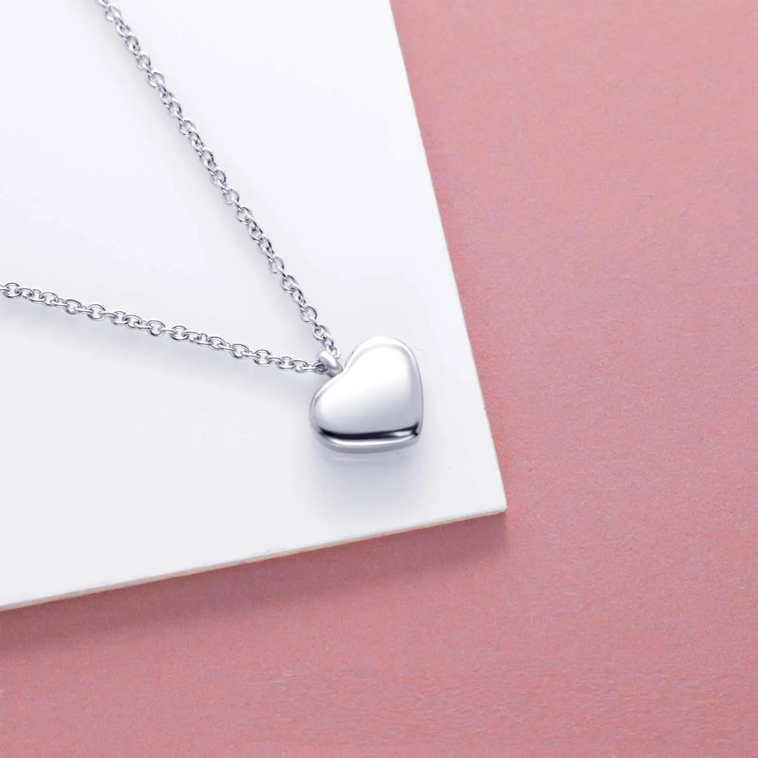 Cremation Jewelry Small Heart Urn Necklace Ashes for Women Men Keepsake Pendant Memorial Human Ash Holder