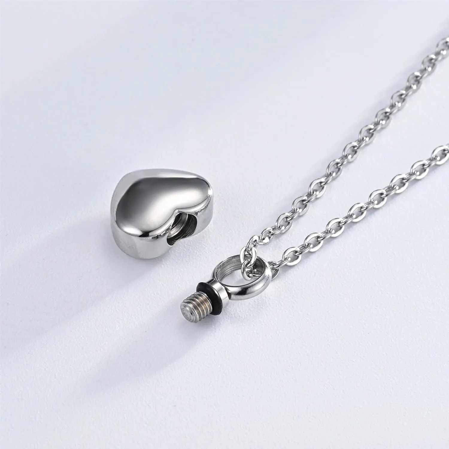 Cremation Jewelry Small Heart Urn Necklace Ashes for Women Men Keepsake Pendant Memorial Human Ash Holder