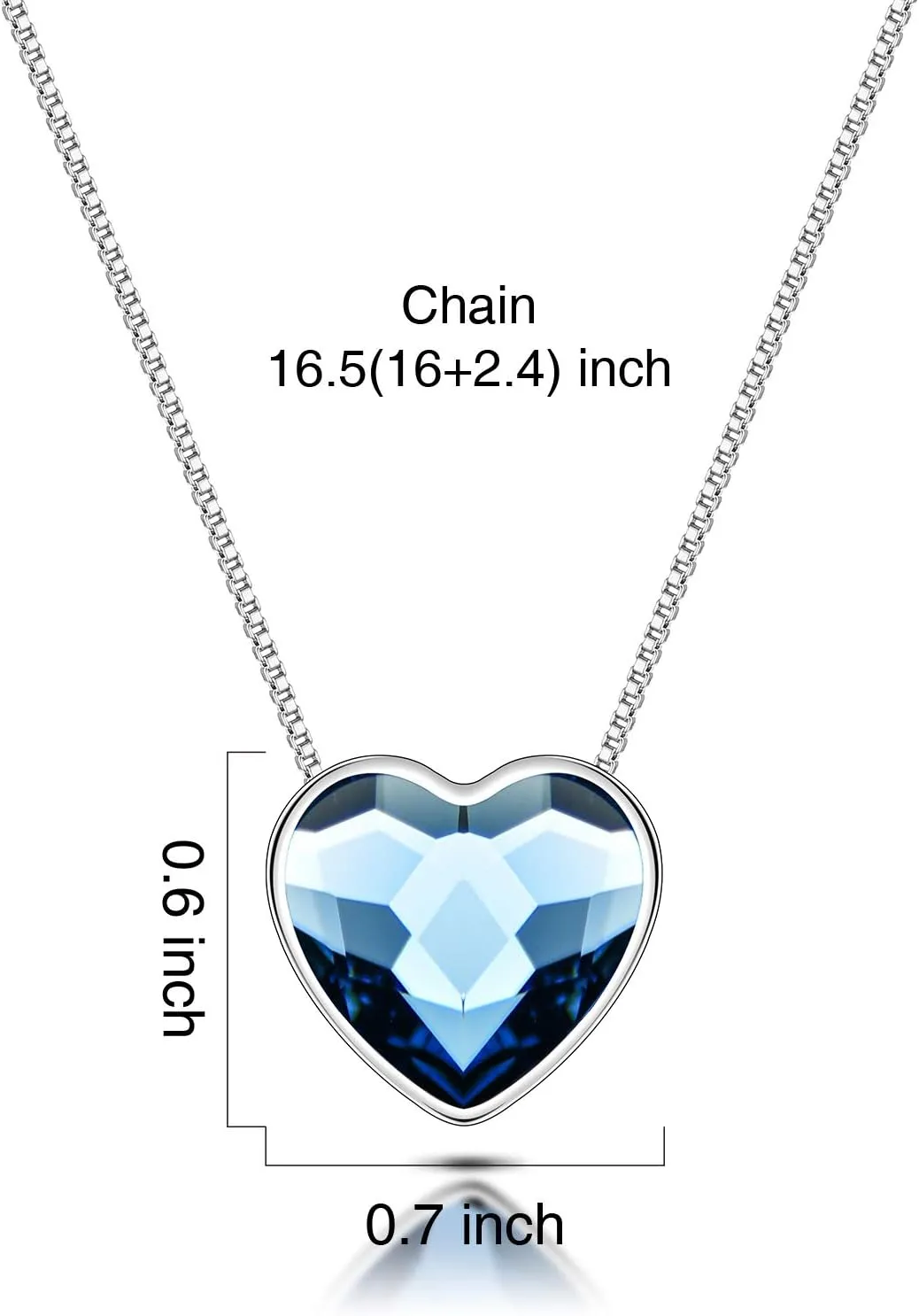 Crystal Necklaces for Women, Birthday gifts for mom, wife, daughter, taunt, grandmother, Adjustable chain length 16" 2.4"
