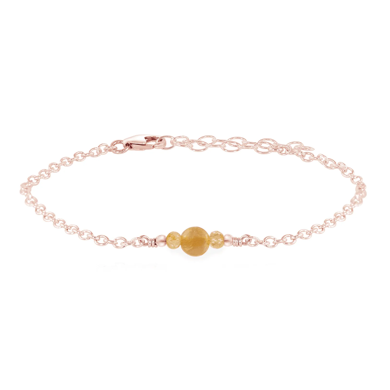 Dainty Citrine Gemstone Bracelet