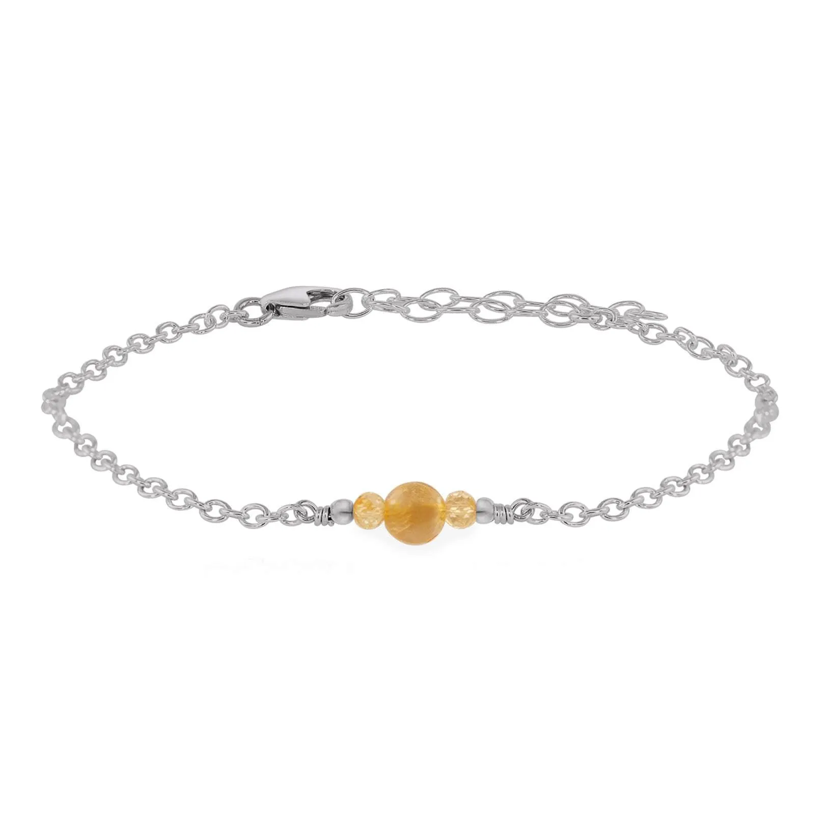 Dainty Citrine Gemstone Bracelet