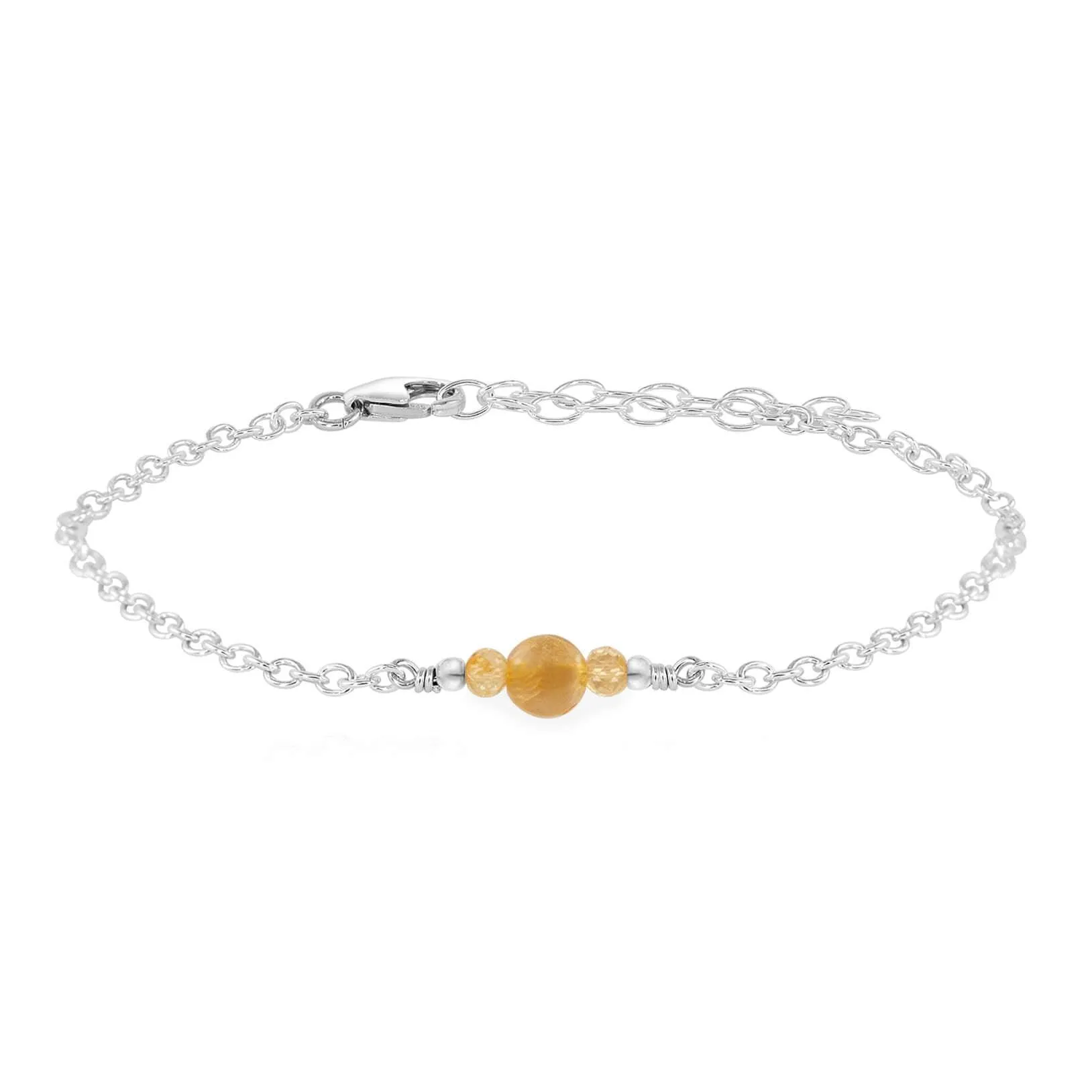 Dainty Citrine Gemstone Bracelet