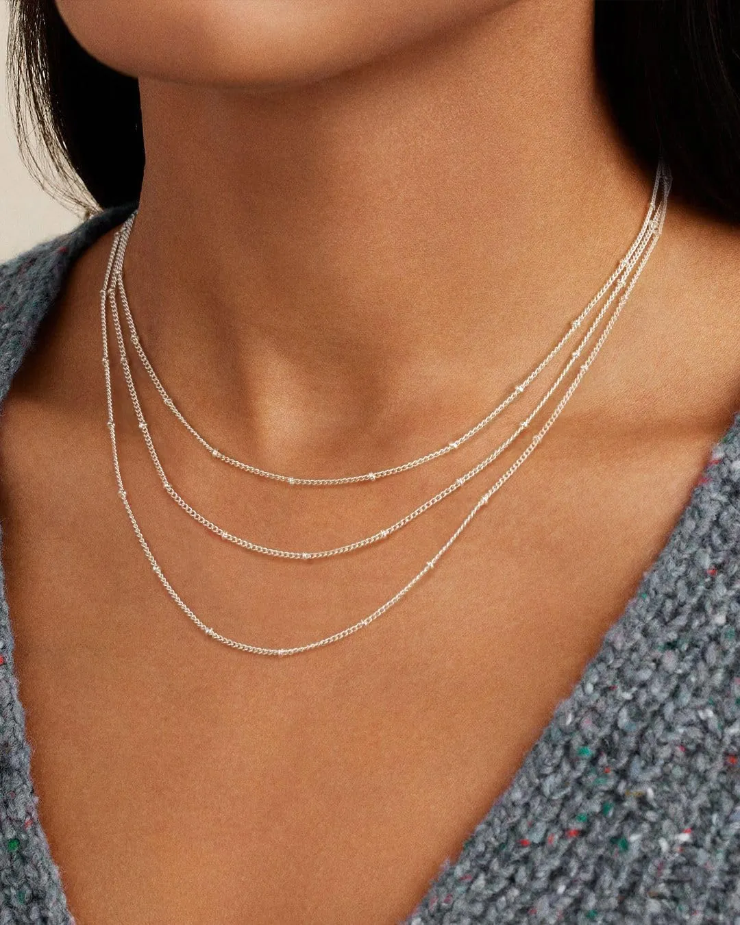 Dainty Gold/Sliver Layered Necklaces for Women,14K Gold/Sterling Silver Plated Paperclip Cuban Satellite Twisted Rope Chain Choker Necklaces Hypoallergenic Jewelry Gift for Women Non Tarnish