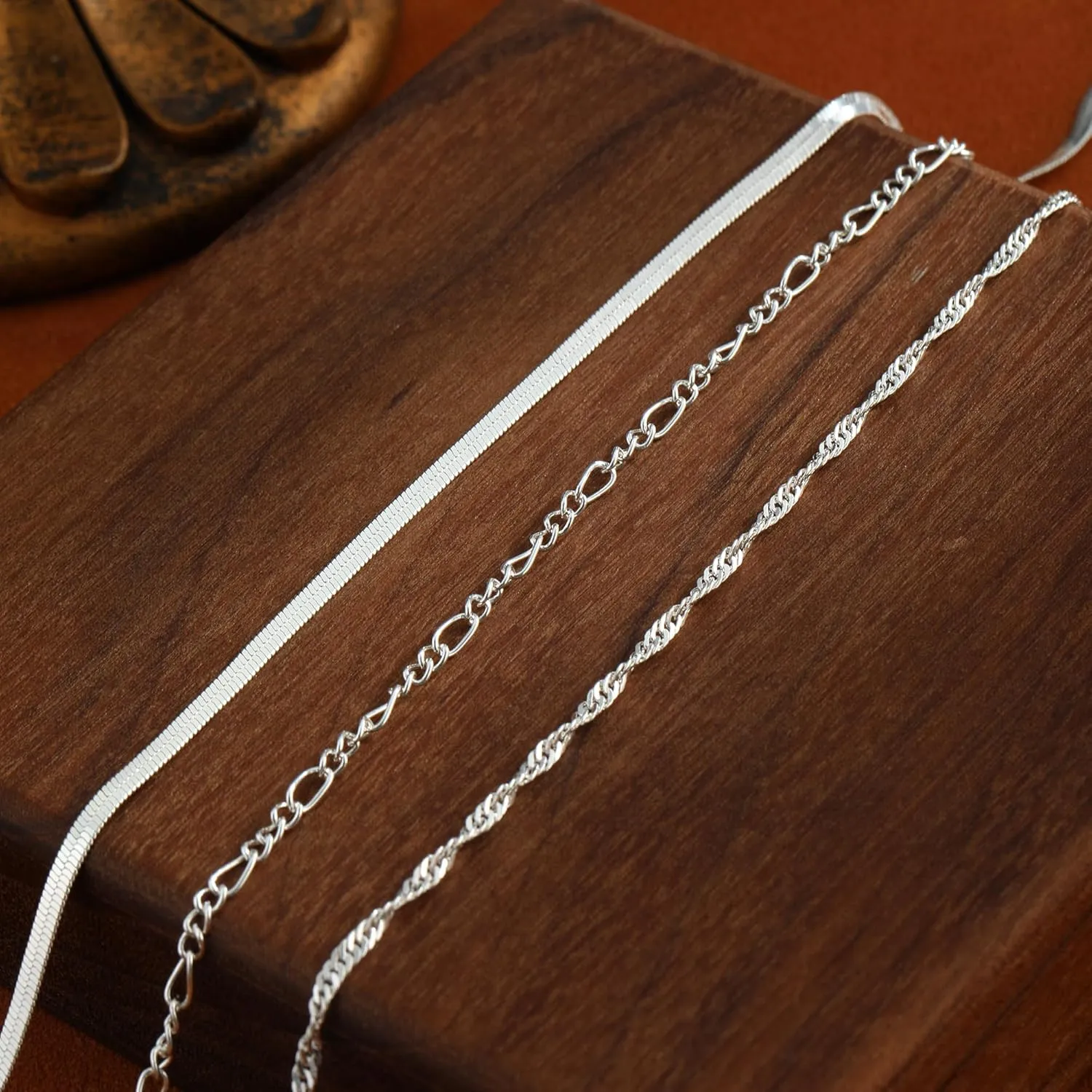 Dainty Gold/Sliver Layered Necklaces for Women,14K Gold/Sterling Silver Plated Paperclip Cuban Satellite Twisted Rope Chain Choker Necklaces Hypoallergenic Jewelry Gift for Women Non Tarnish